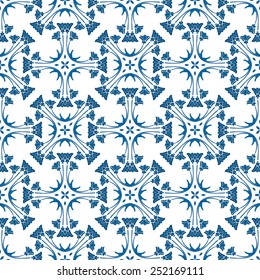 Seamless pattern illustration in traditional style - like Portuguese tiles