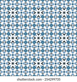 Seamless pattern illustration in traditional style - like Portuguese tiles
