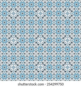 Seamless pattern illustration in traditional style - like Portuguese tiles