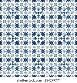 Seamless pattern illustration in traditional style - like Portuguese tiles