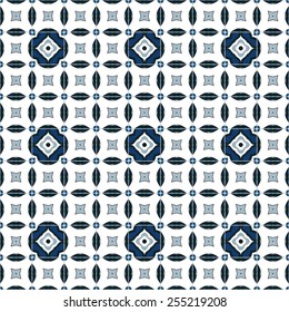 Seamless pattern illustration in traditional style - like Portuguese tiles
