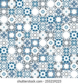 Seamless pattern illustration in traditional style - like Portuguese tiles