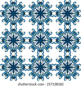 Seamless pattern illustration in traditional style - like Portuguese tiles
