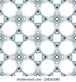 Seamless pattern illustration in traditional style - like Portuguese tiles
