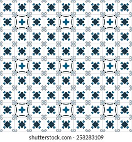 Seamless pattern illustration in traditional style - like Portuguese tiles
