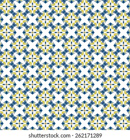 Seamless pattern illustration in traditional style - like Portuguese tiles