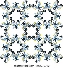 Seamless pattern illustration in traditional style - like Portuguese tiles
