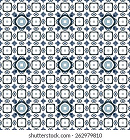 Seamless pattern illustration in traditional style - like Portuguese tiles