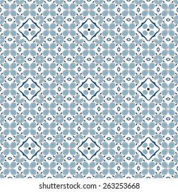Seamless pattern illustration in traditional style - like Portuguese tiles