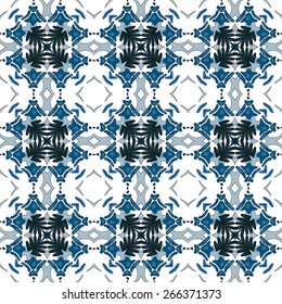 Seamless pattern illustration in traditional style - like Portuguese tiles
