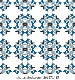 Seamless pattern illustration in traditional style - like Portuguese tiles