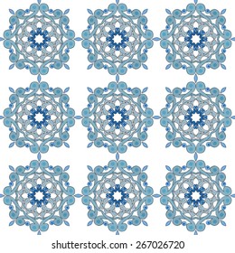 Seamless pattern illustration in traditional style - like Portuguese tiles