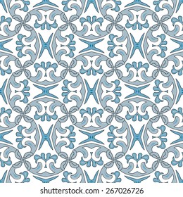 Seamless pattern illustration in traditional style - like Portuguese tiles