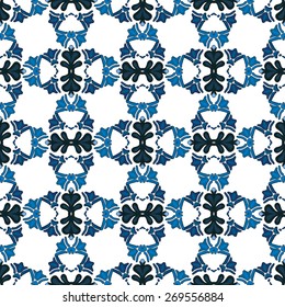 Seamless pattern illustration in traditional style - like Portuguese tiles