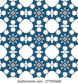 Seamless pattern illustration in traditional style - like Portuguese tiles