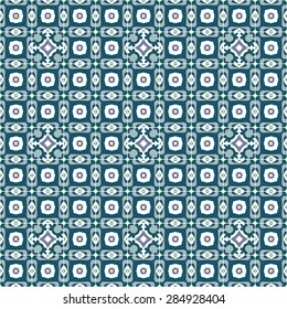 Seamless pattern illustration in traditional style - like Portuguese tiles 
