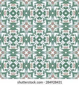 Seamless pattern illustration in traditional style - like Portuguese tiles