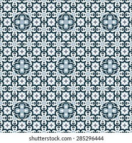 Seamless pattern illustration in traditional style - like Portuguese tiles