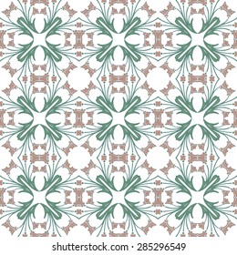 Seamless pattern illustration in traditional style - like Portuguese tiles