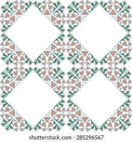 Seamless pattern illustration in traditional style - like Portuguese tiles
