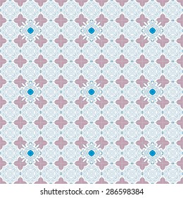 Seamless pattern illustration in traditional style - like Portuguese tiles