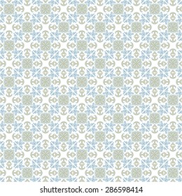 Seamless pattern illustration in traditional style - like Portuguese tiles