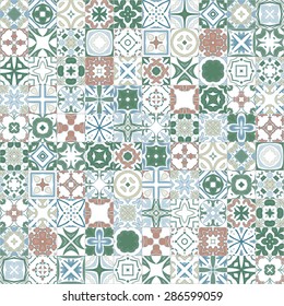Seamless pattern illustration in traditional style - like Portuguese tiles