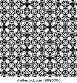 Seamless pattern illustration in traditional style - like Portuguese tiles in black and white