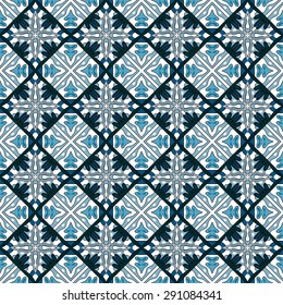 Seamless pattern illustration in traditional style - like Portuguese tiles