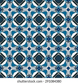 Seamless pattern illustration in traditional style - like Portuguese tiles