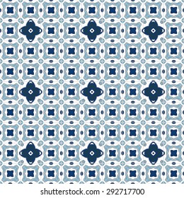Seamless pattern illustration in traditional style - like Portuguese tiles