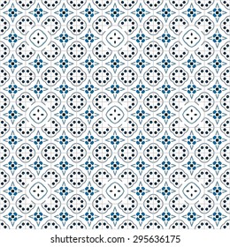 Seamless pattern illustration in traditional style - like Portuguese tiles