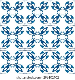 Seamless pattern illustration in traditional style - like Portuguese tiles