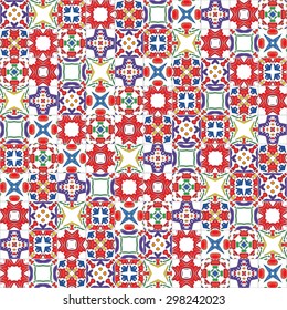 Seamless pattern illustration in traditional style - like Portuguese tiles
