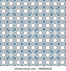 Seamless pattern illustration in traditional style - like Portuguese tiles