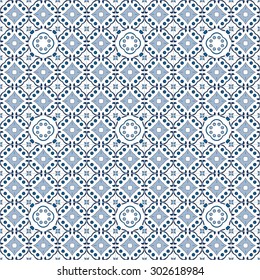 Seamless pattern illustration in traditional style - like Portuguese tiles
