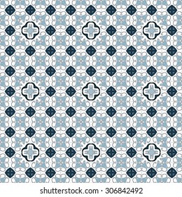 Seamless pattern illustration in traditional style - like Portuguese tiles