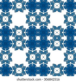 Seamless pattern illustration in traditional style - like Portuguese tiles