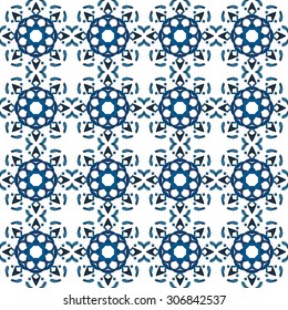 Seamless pattern illustration in traditional style - like Portuguese tiles