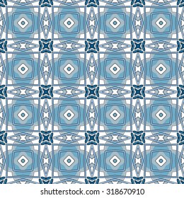 Seamless pattern illustration in traditional style - like Portuguese tiles 