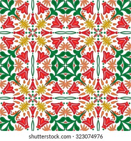 Seamless pattern illustration in traditional style - like Portuguese tiles