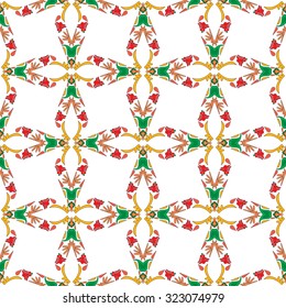 Seamless pattern illustration in traditional style - like Portuguese tiles