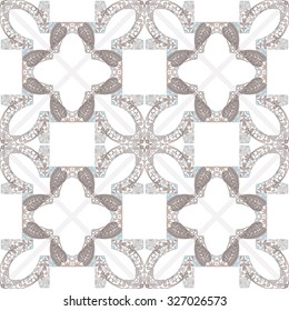 Seamless pattern illustration in traditional style - like Portuguese tiles