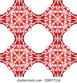 Seamless pattern illustration in traditional style - like Portuguese tiles