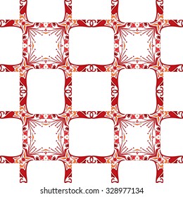 Seamless pattern illustration in traditional style - like Portuguese tiles