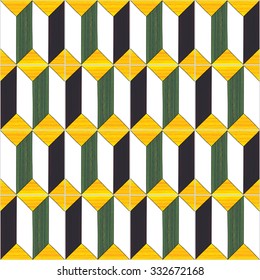 Seamless pattern illustration in traditional style - inspired by Portuguese tiles