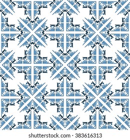 Seamless pattern illustration in traditional style - like Portuguese tiles 
