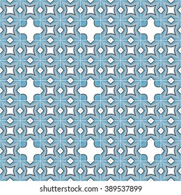 Seamless pattern illustration in traditional style - like Portuguese tiles