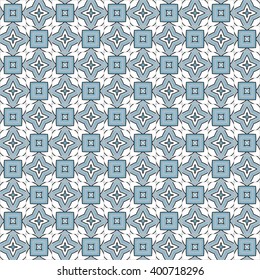 Seamless pattern illustration in traditional style - like Portuguese tiles