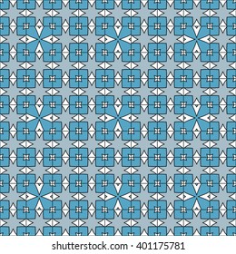 Seamless pattern illustration in traditional style - like Portuguese tiles